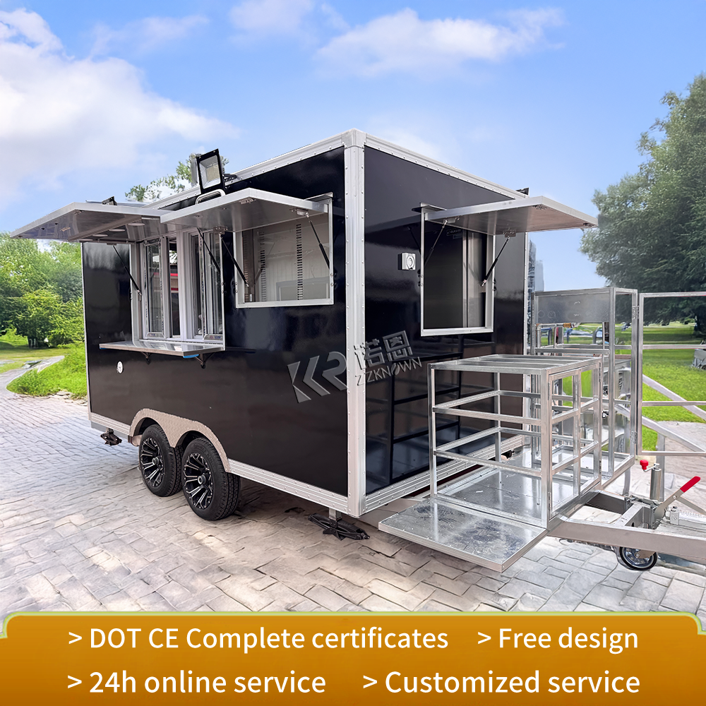 Street Food Snacks - Mobile Kitchen Coffee Kiosk BBQ Snack