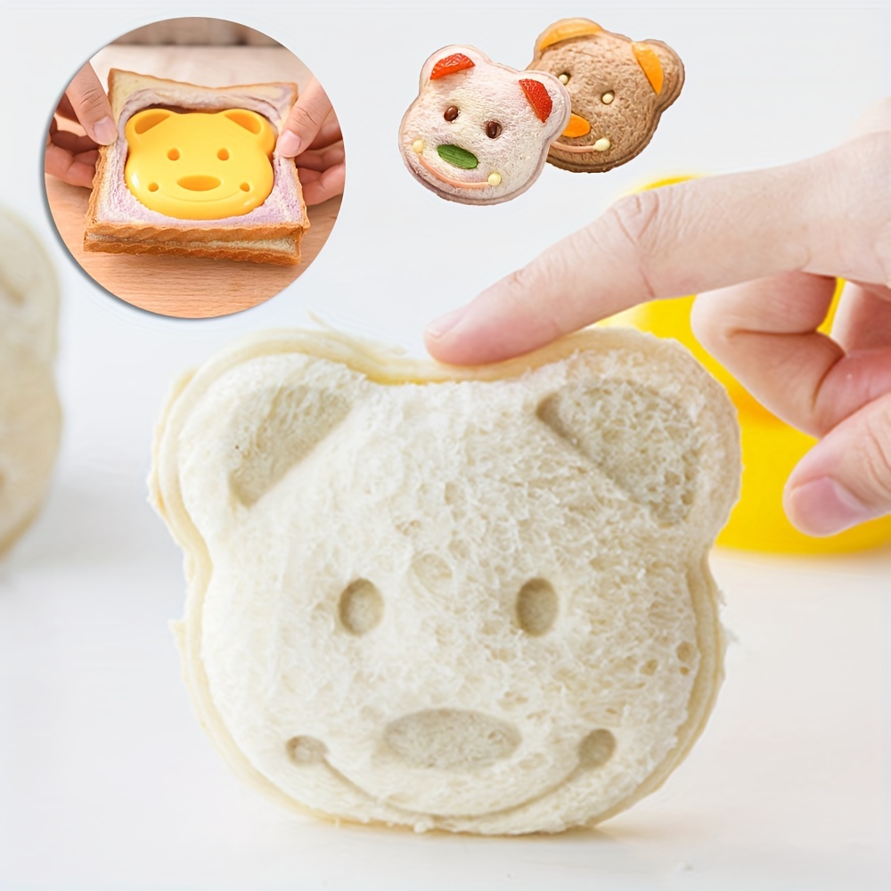 Food Snacks For Kids To Make - 1Pc Cartoon Bear Shaped Sandwich Mold