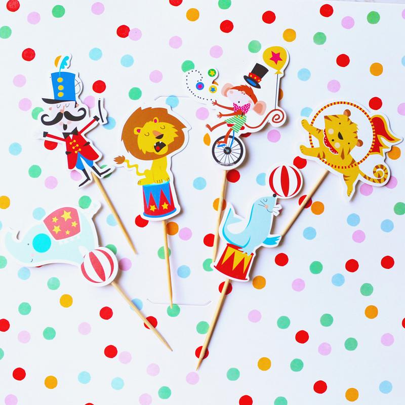 Food Lion Snacks - Circus Cupcake Decorations 24X Food Snack