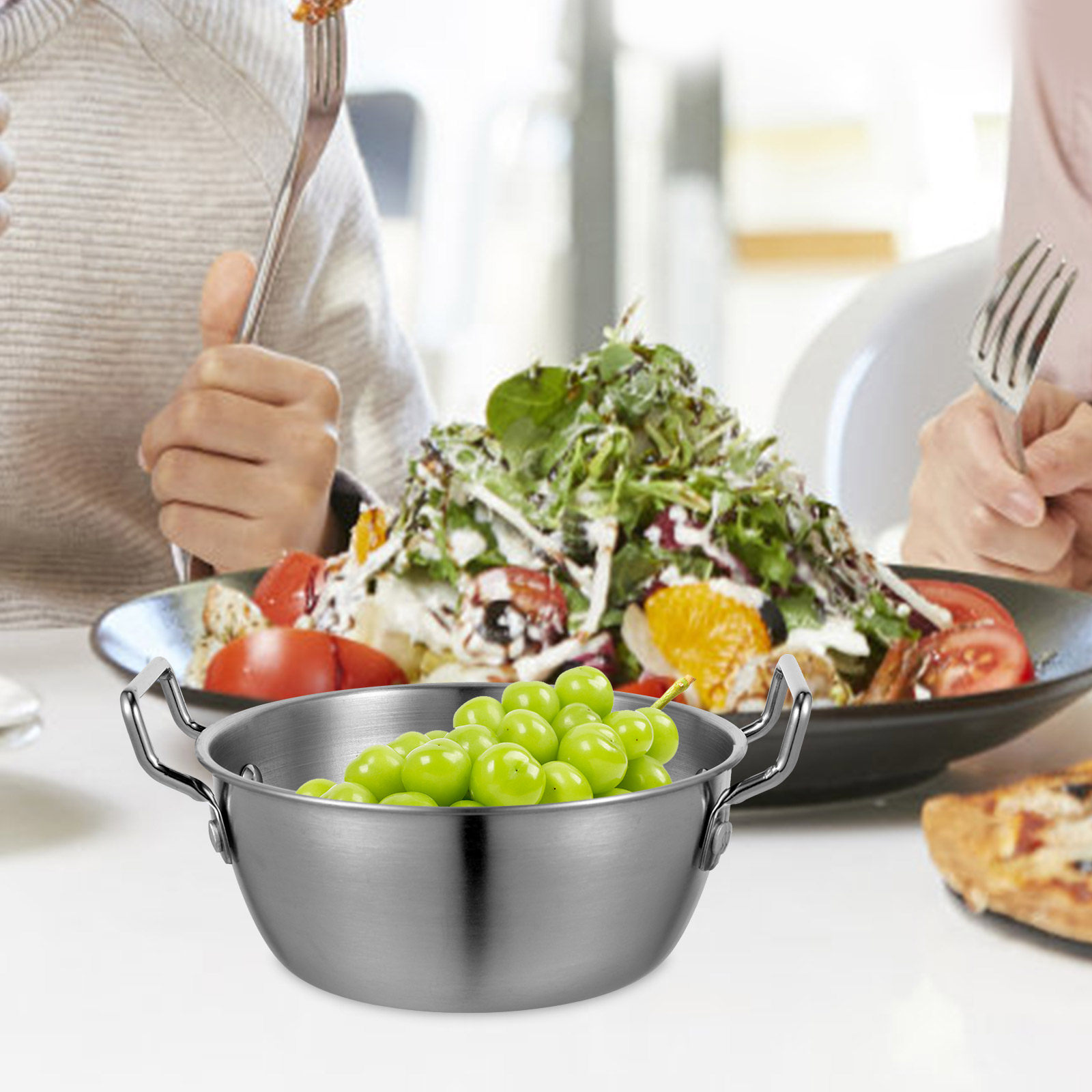 Food Prep Snacks - Stainless Steel Salad Bowl Premium Heavy