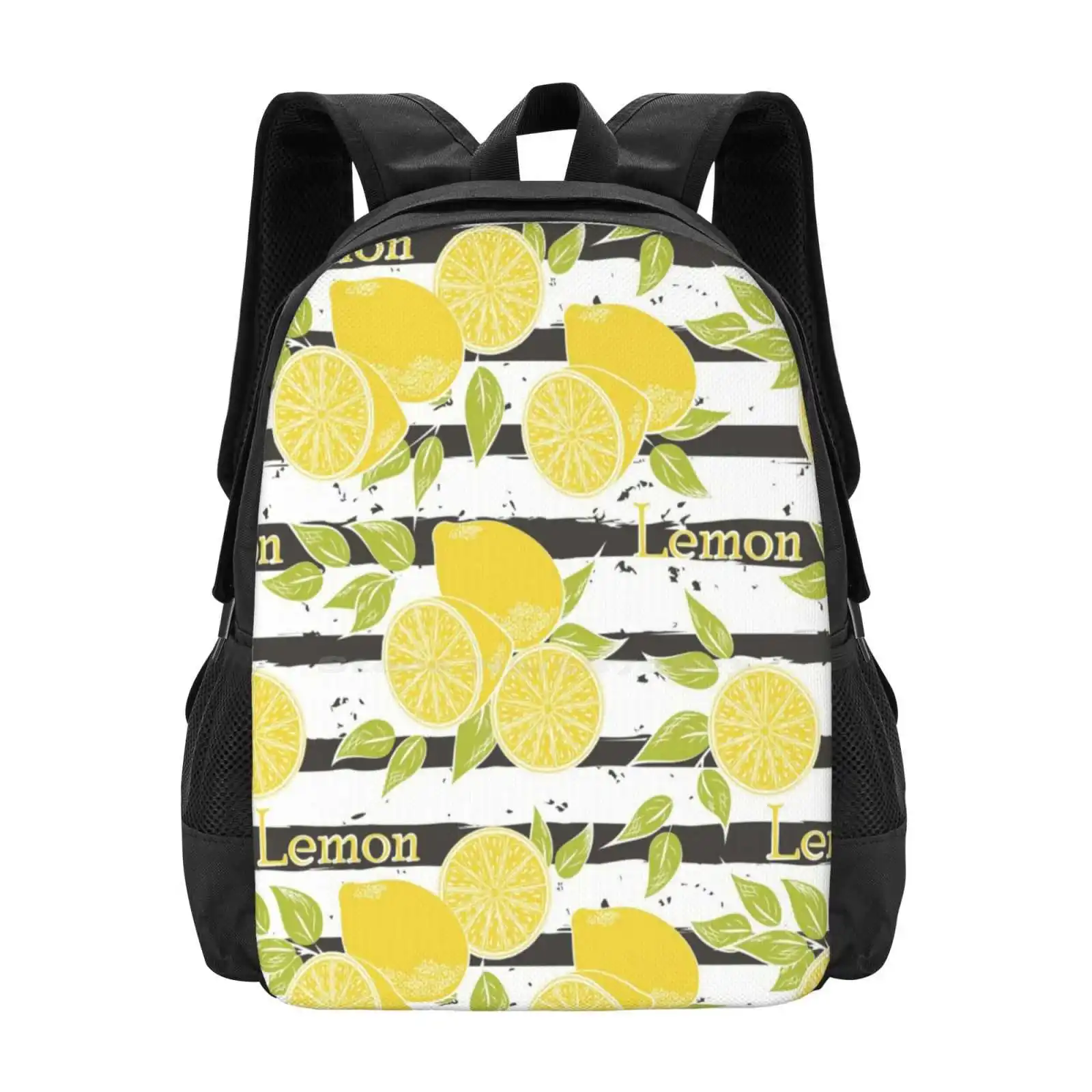 Food Snacks Background - Lemons Bag Backpack For Men Women