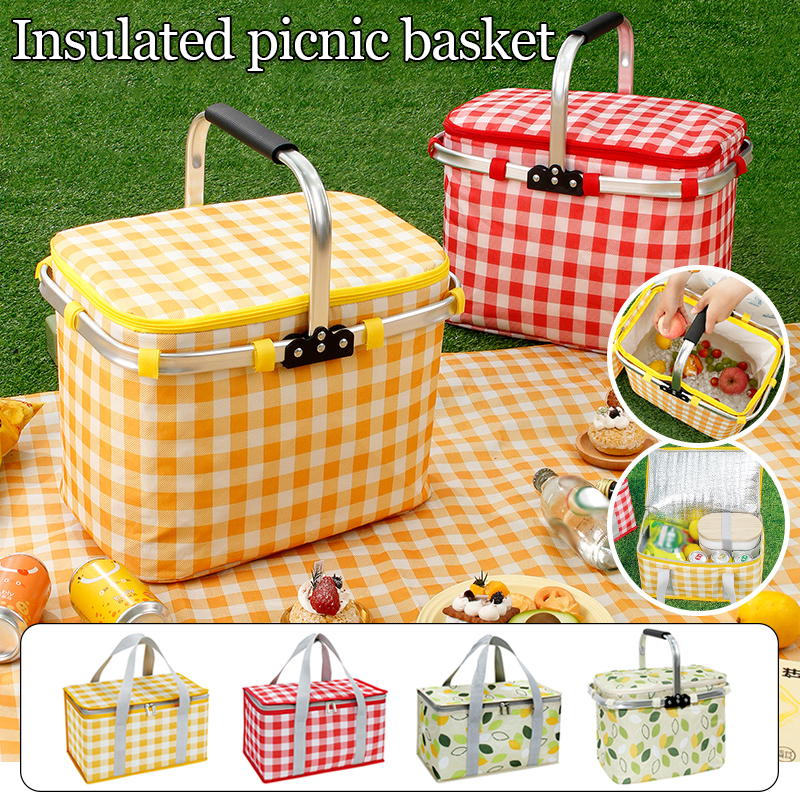 Food Snacks For Camping - Retro Pastoral Lunch Bag Folding Outdoor