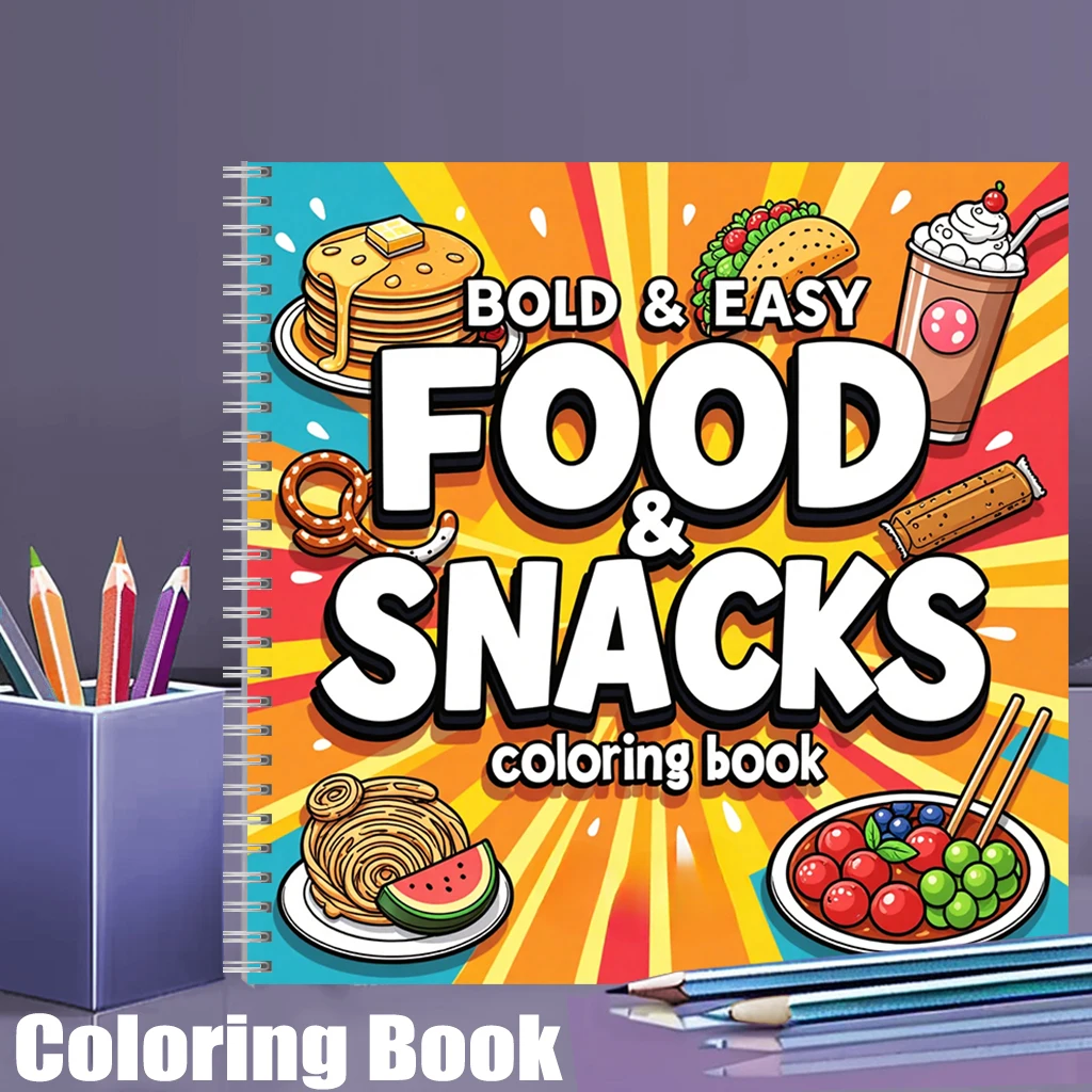 Food Day Snacks - Food and Snacks Coloring Book for