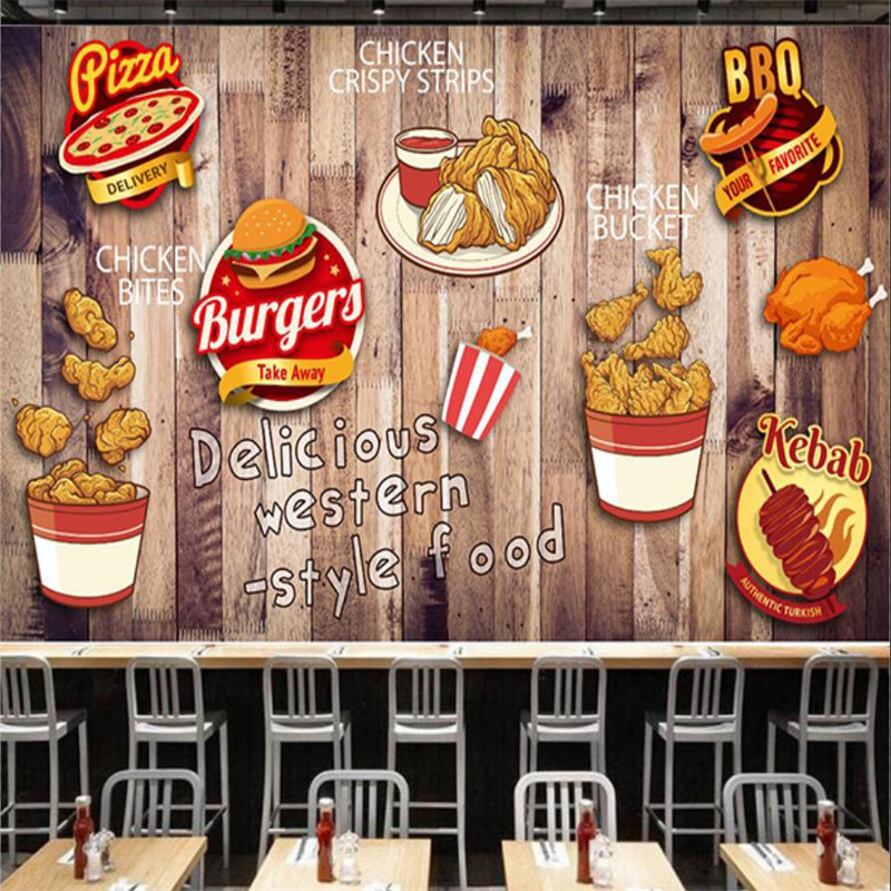 Custom Fried Chicken Burger Wa - Food Snacks Background recensie en prijs