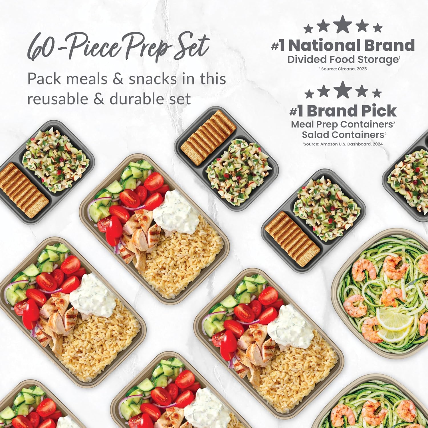 Prep 60-Piece Variety Meal Pre - Food Prep Snacks recensie en prijs