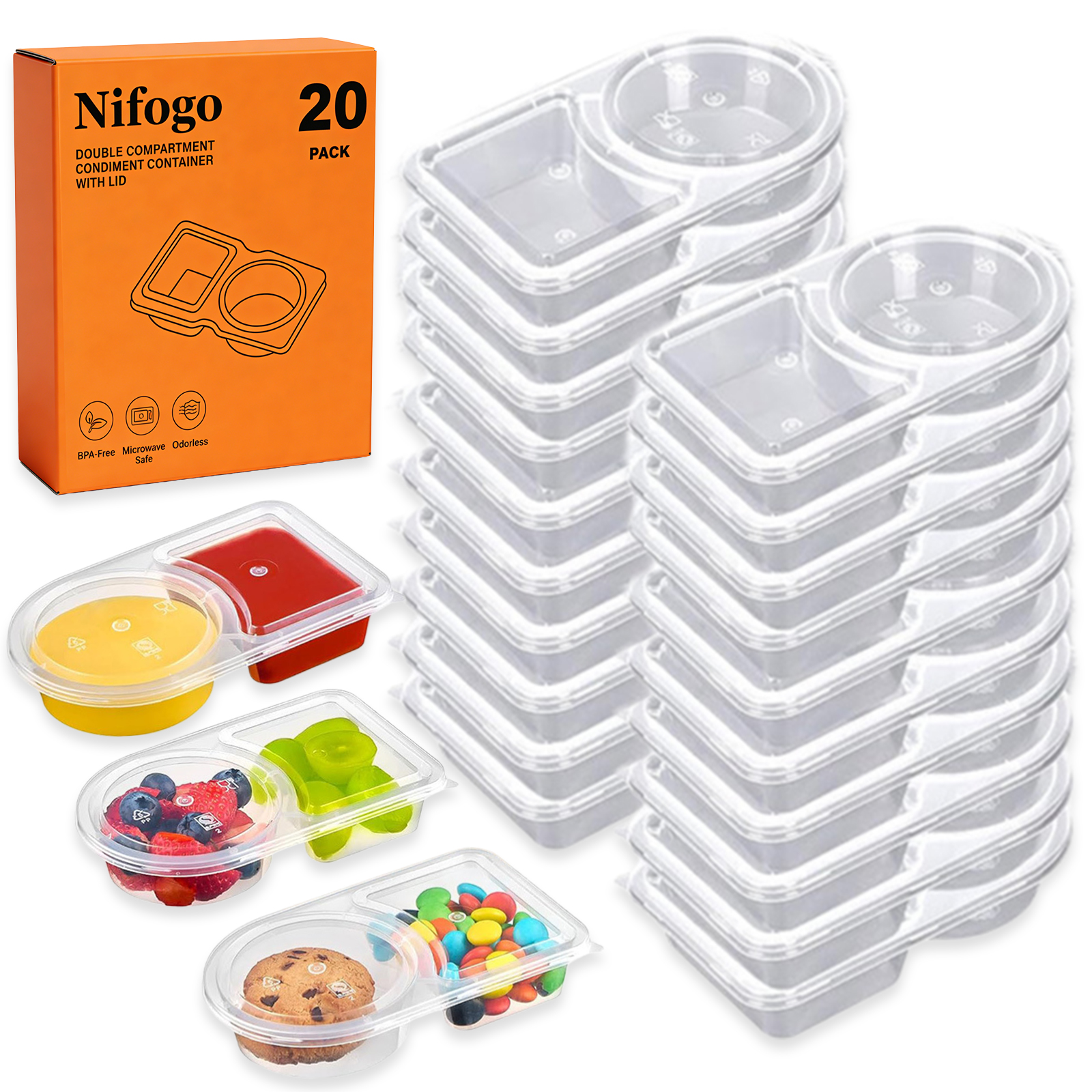 20-Pack Reusable Snack Contain - Food Prep Snacks recensie en prijs