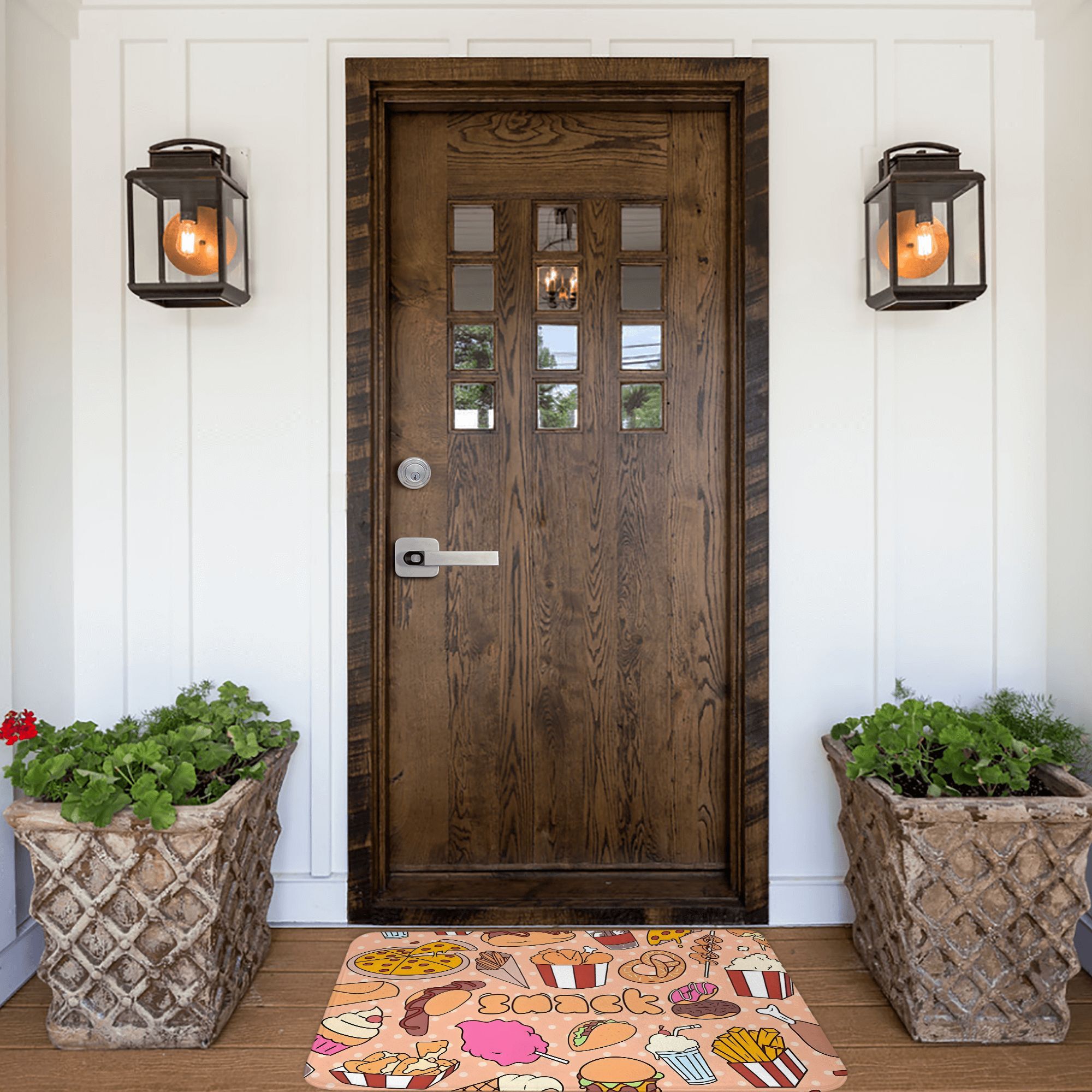 Cartoon Snack Food Doormat Kaw - Food Snacks Background recensie en prijs