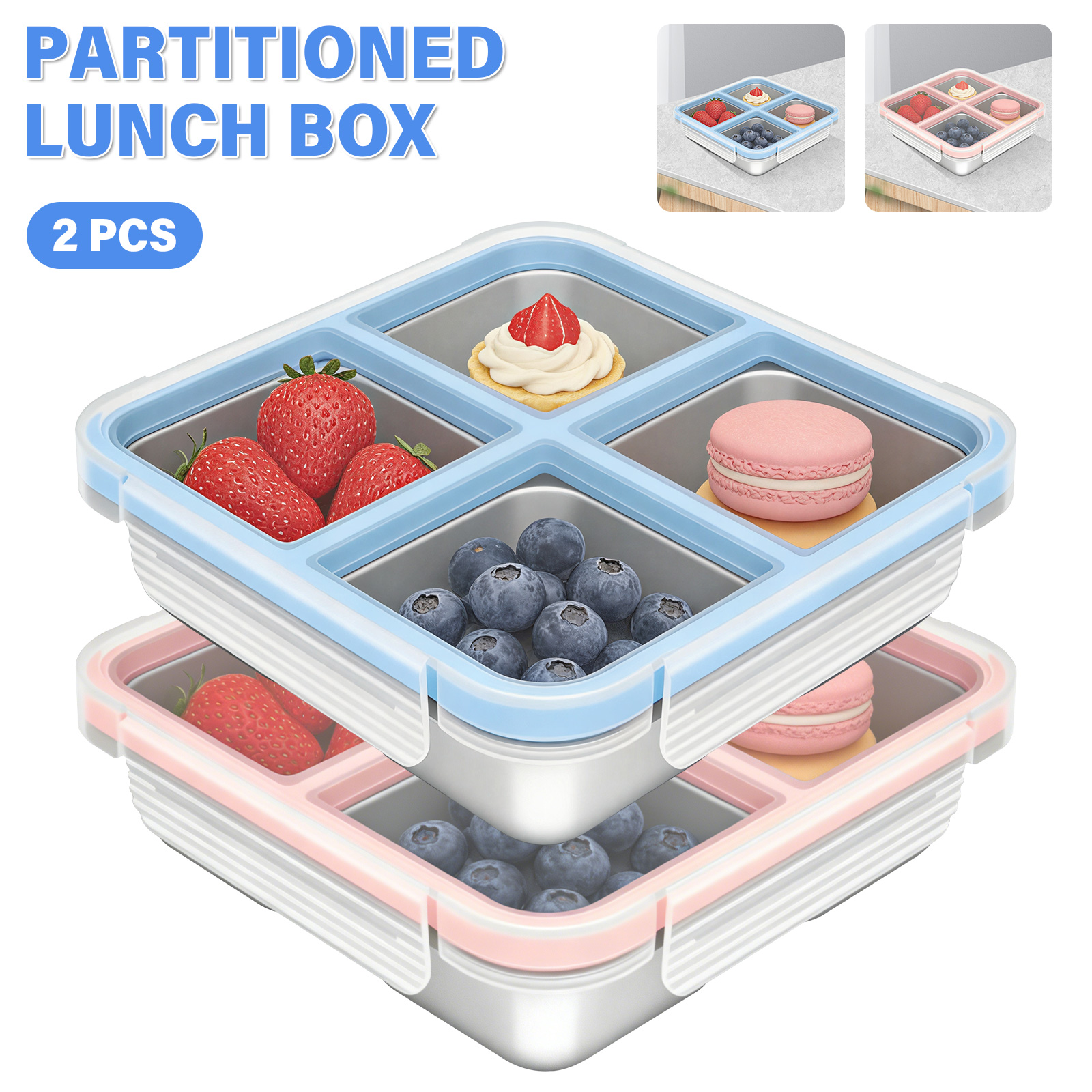 2 Pcs Stainless Steel Snack Bo - Food Prep Snacks recensie en prijs