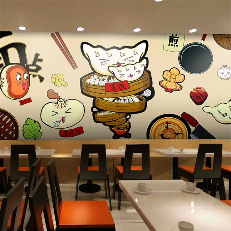 custom 3D Hand painted cartoon - Food Snacks Background recensie en prijs