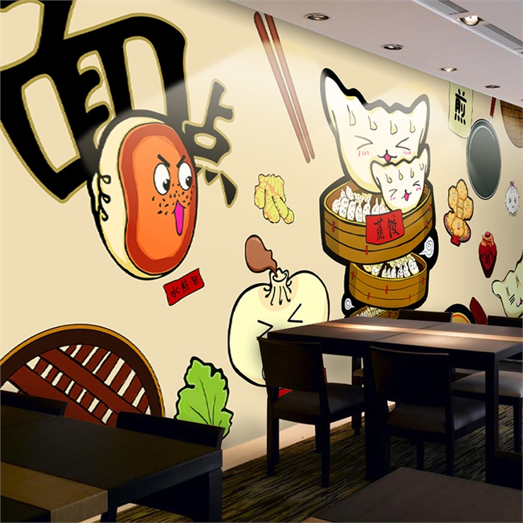 custom 3D Hand painted cartoon - Food Snacks Background recensie en prijs
