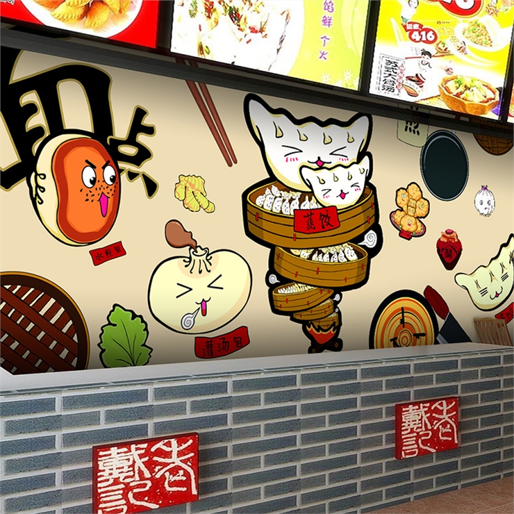 custom 3D Hand painted cartoon - Food Snacks Background recensie en prijs