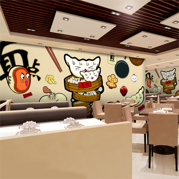 custom 3D Hand painted cartoon - Food Snacks Background recensie en prijs