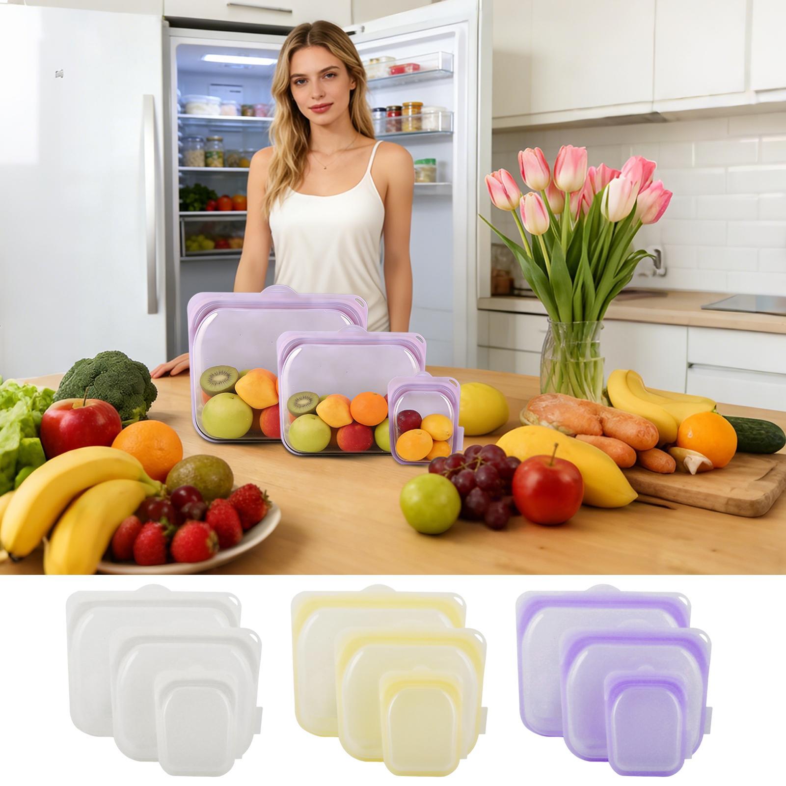 Reusable Freezer Bags 3 Pieces - Food Prep Snacks recensie en prijs