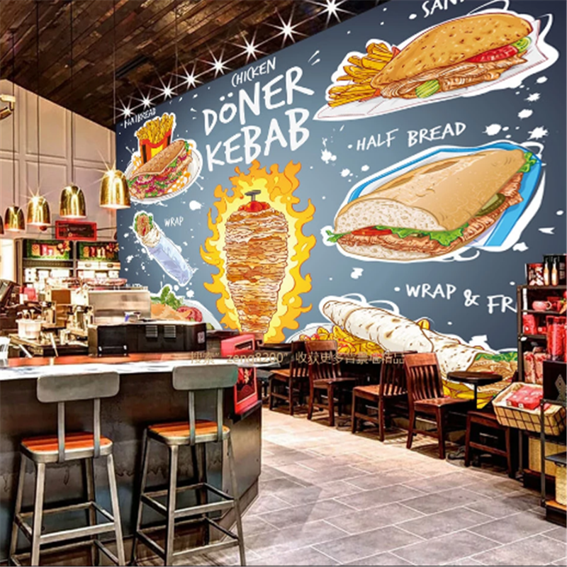 Custom 3D American Fast Food M - Food Snacks Background recensie en prijs
