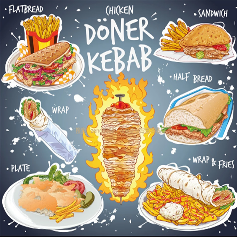 Custom 3D American Fast Food M - Food Snacks Background recensie en prijs