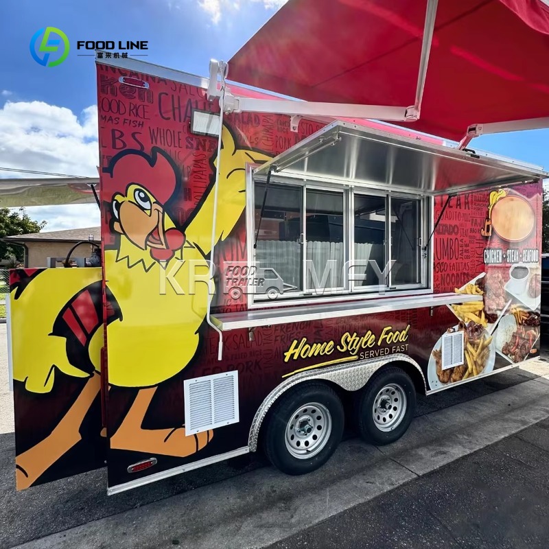 China Food Trailer Cart 4 Whee - Food Snacks Catering recensie en prijs