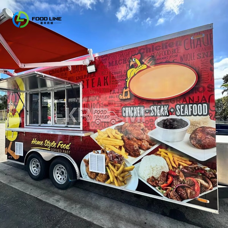 China Food Trailer Cart 4 Whee - Food Snacks Catering recensie en prijs