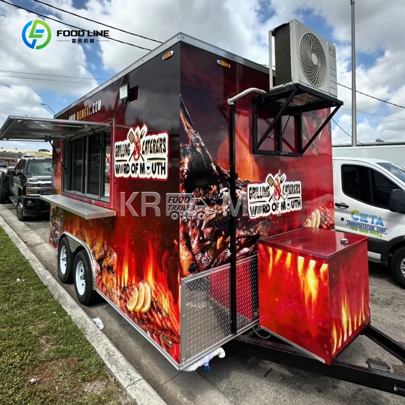 China Food Trailer Cart 4 Whee - Food Snacks Catering recensie en prijs