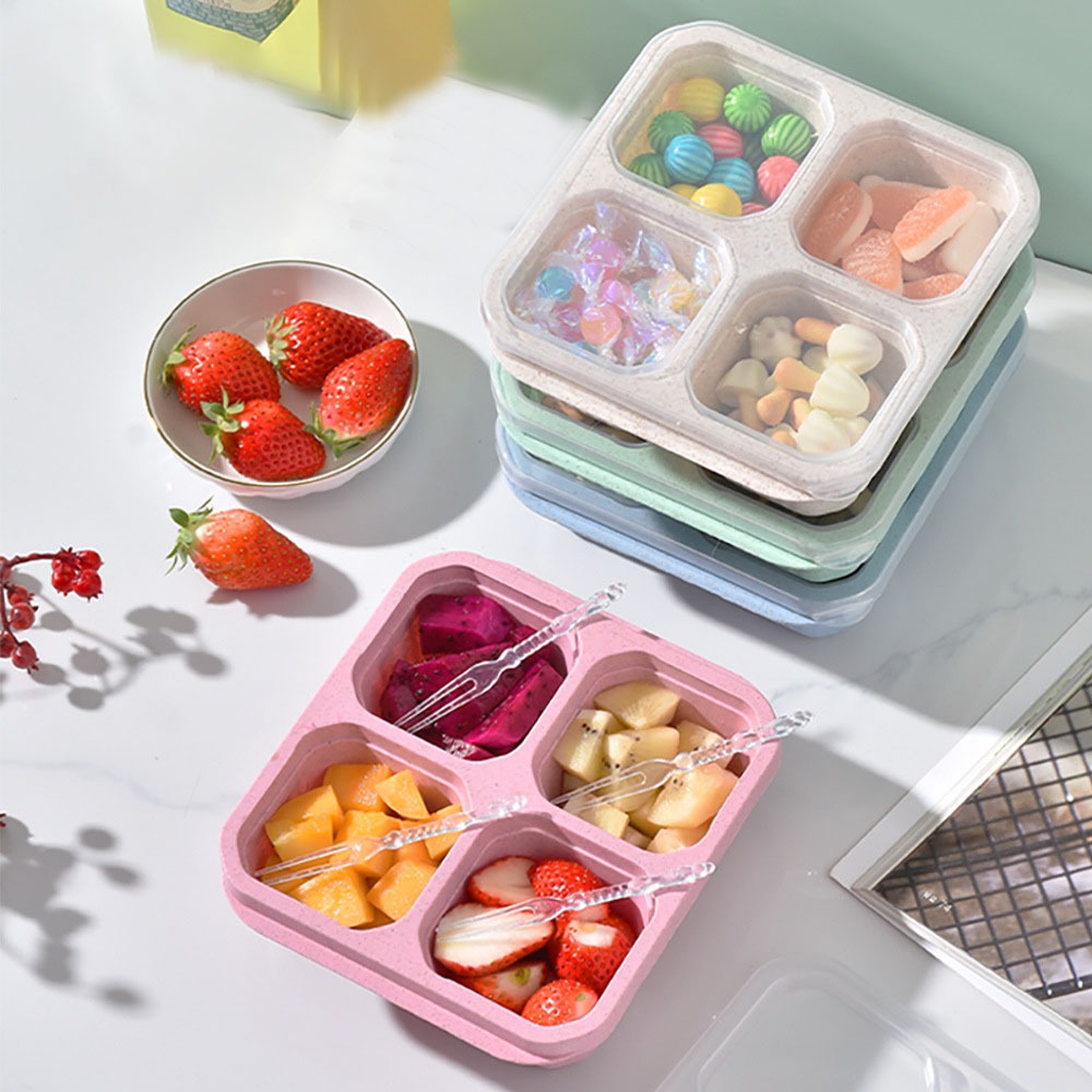 1pc Reusable Wheat Straw 4 Com - Food Prep Snacks recensie en prijs