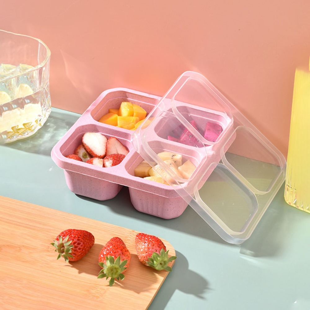1pc Reusable Wheat Straw 4 Com - Food Prep Snacks recensie en prijs
