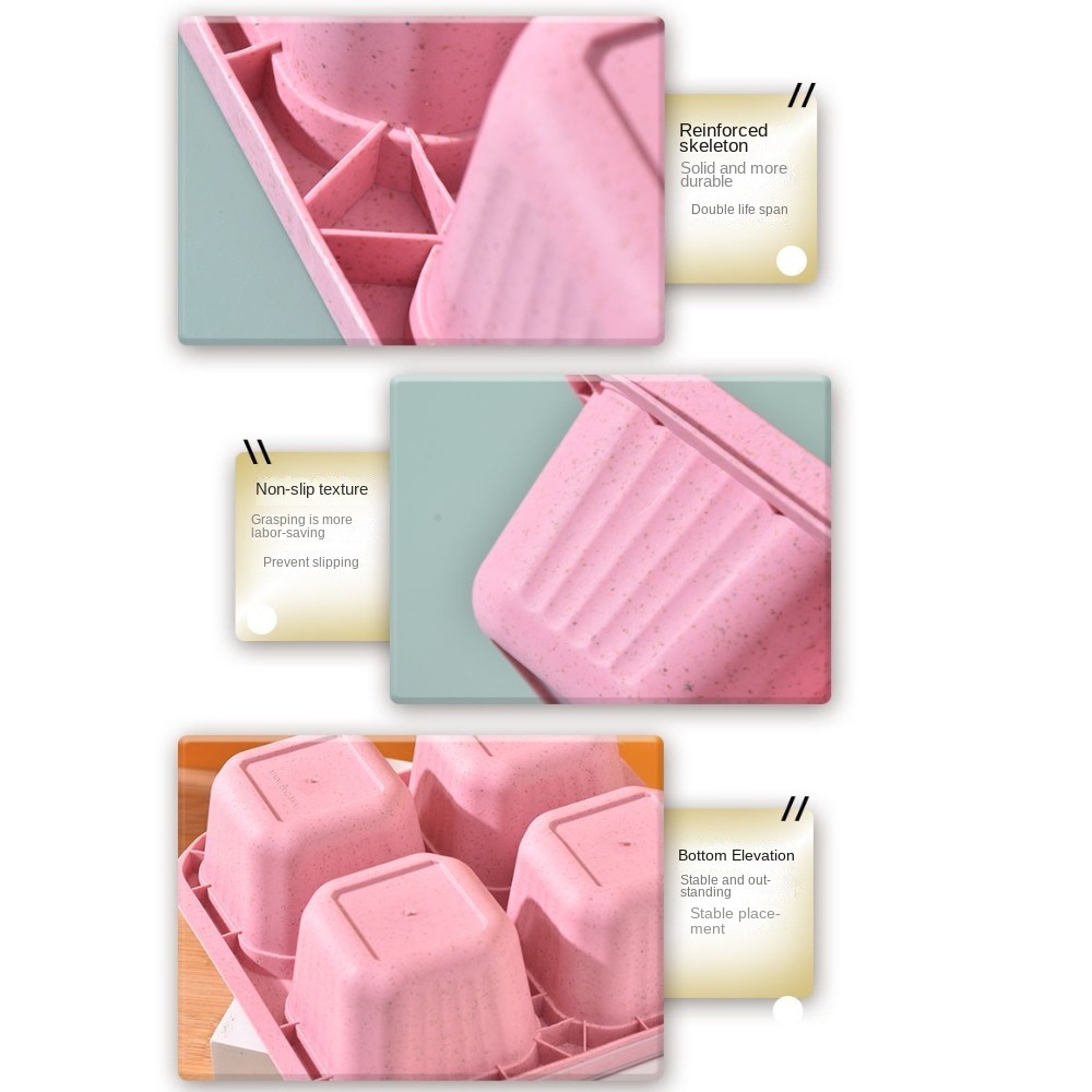 1pc Reusable Wheat Straw 4 Com - Food Prep Snacks recensie en prijs