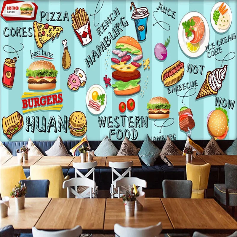 Custom 3D Wallpaper Hand-paint - Food Snacks Background recensie en prijs