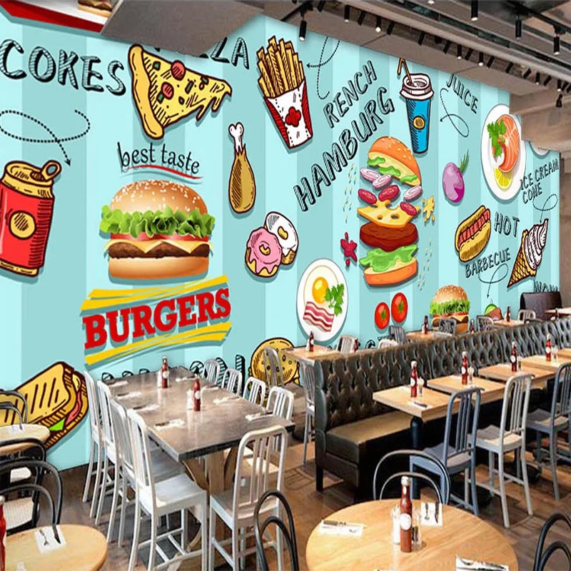 Custom 3D Wallpaper Hand-paint - Food Snacks Background recensie en prijs