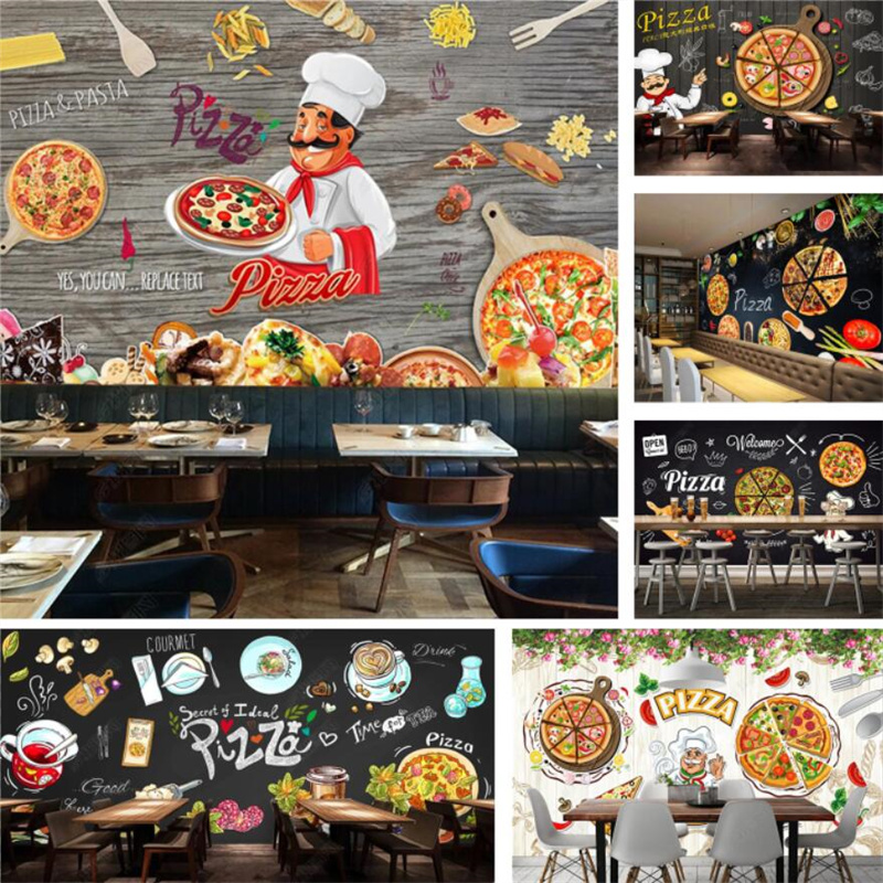 Custom Pizza Fast Food Mural W - Food Snacks Background recensie en prijs