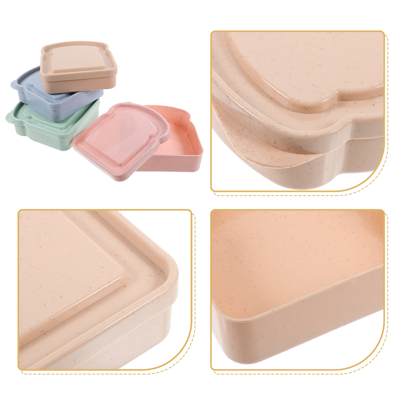 4Pcs Sandwich Storage Box Port - Food Snacks For Camping recensie en prijs