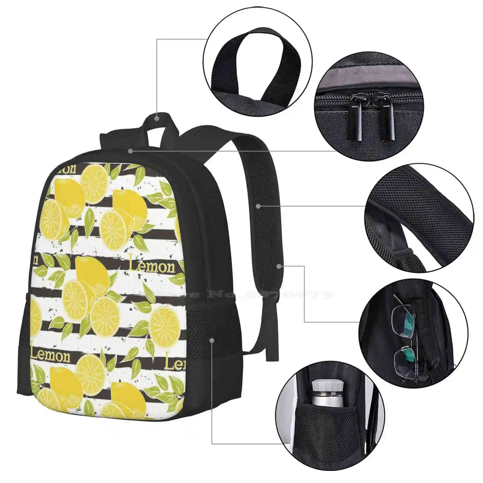 Lemons Bag Backpack For Men Wo - Food Snacks Background recensie en prijs