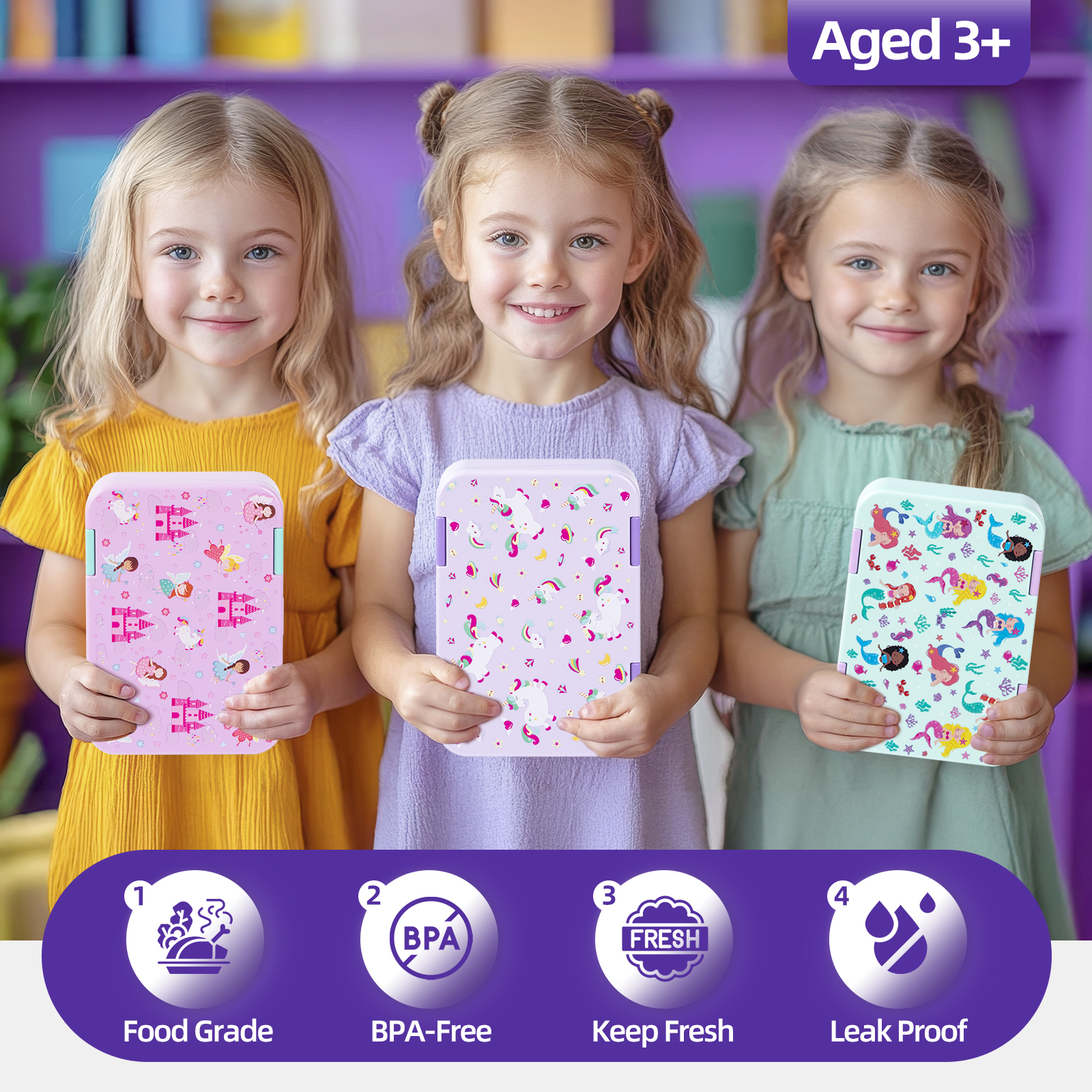 40oz Cartoon Pattern Bento Lun - Food Prep Snacks recensie en prijs