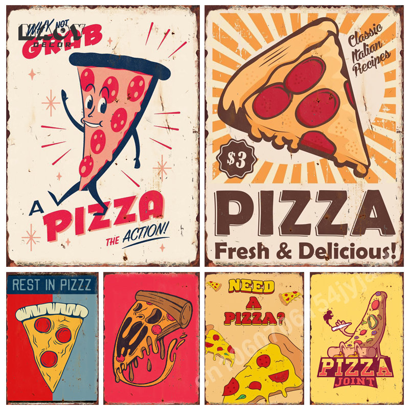 Pizza Funny Food Metal Tin Sig - Food Snacks Background recensie en prijs