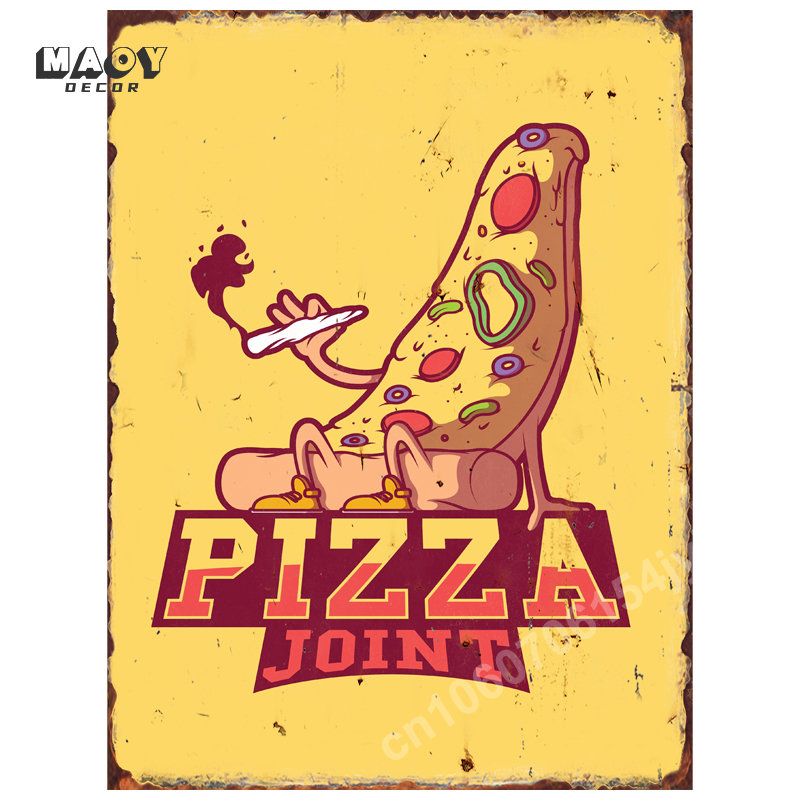 Pizza Funny Food Metal Tin Sig - Food Snacks Background recensie en prijs