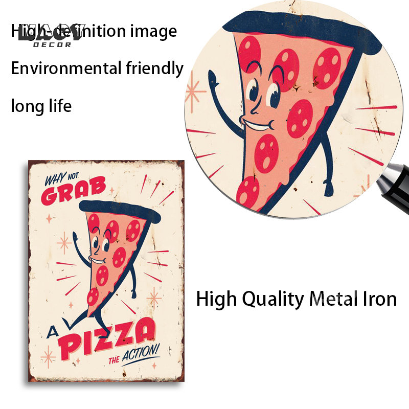 Pizza Funny Food Metal Tin Sig - Food Snacks Background recensie en prijs