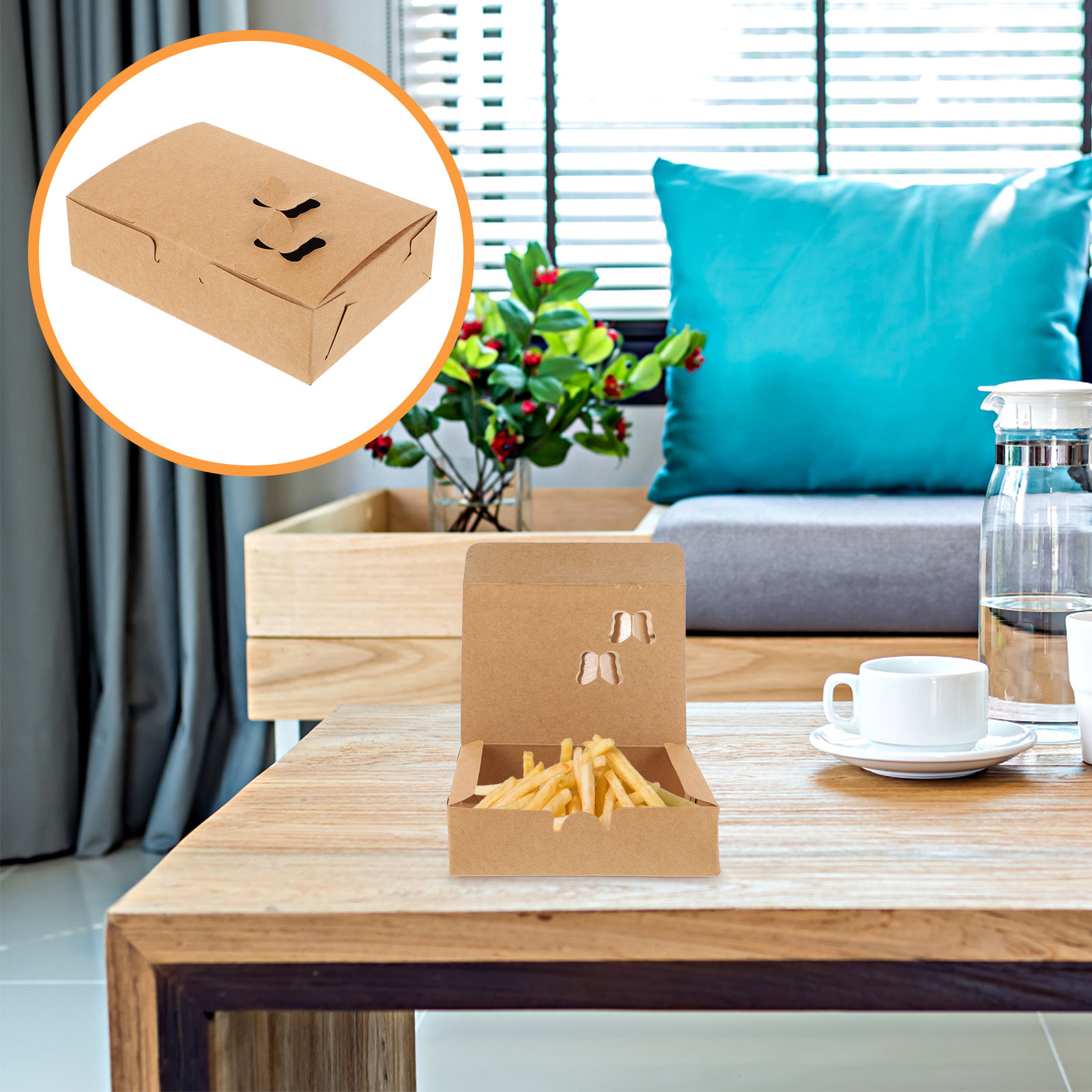 25Pcs Kraft Paper Food Packing - Food Day Snacks recensie en prijs